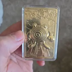 Pokemon Limited Edition 1999 Burger King Poliwhirl 23K Gold Plated Trading Card - Image 1