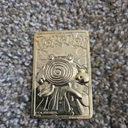 Pokemon Limited Edition 1999 Burger King Poliwhirl 23K Gold Plated Trading Card - Image 2