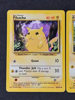 Pikachu 2 Card Vintage 1999 WOTC Base Jungle Lot Pokemon Card LP/NM - Image 3