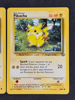 Pikachu 2 Card Vintage 1999 WOTC Base Jungle Lot Pokemon Card LP/NM - Image 5