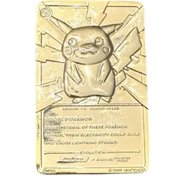 Pokemon Pikachu & Togepi 23K Gold Plated Trading Card 1999 Burger King Collector - Image 3