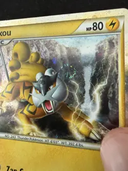 Pokemon Raikou HGSS19 Trainer Kit Promo Holo Basic 80 HP 2010 English Card - Image 3