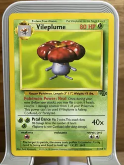 Pokemon TCG Vileplume 31/64 Jungle Unlimited Non-Holo Card - Image 1