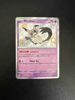 Mimikyu 160/091 Shiny Rare Card Paldean Fates Near Mint Condition - Image 1