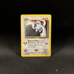 Pokemon TCG Lugia Neo Genesis Holo Rare Card 9/111 WOTC Unlimited Edition LP - Image 1