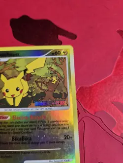 LP- Pikachu 94/123 Mysterious Treasures Reverse Holo Pokemon Card #2 - Image 5