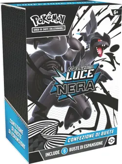 Pokemon Bundle 6 Buste luce nera fuoco bianco Mini Box display Sealed Ita - Image 4