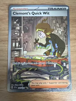 Clemonts Quick Wit 243/191 - Pokemon TCG Surging Sparks Special Illustration - Image 1