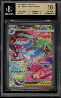 Pokemon Mega Venusaur ex Mega Evolution Special Illustration Rare #177 BGS 10 - Image 1