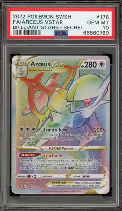 Pokemon Arceus VSTAR Brilliant Stars Secret Rare #176 PSA 10 Gem Mint - Image 1
