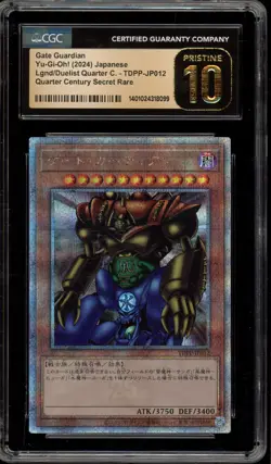 Yu-Gi-Oh! Gate Guardian Quarter Century SEC JPN TDPP-JP012 CGC 10 Pristine - Image 1