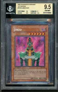 Jinzo PSV-000 Secret Rare 1st Edition Yugioh Bgs 9.5 Gold *964 - Image 1