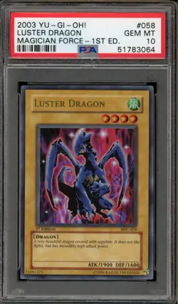 Yu-Gi-Oh! Luster Dragon Magician's Force 1st Edition Ultra Rare MFC-058 PSA 10 - Image 1
