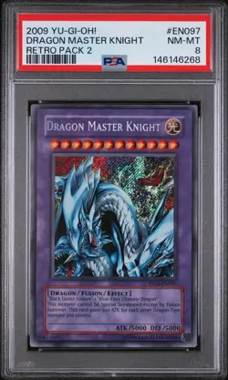 Dragon Master Knight RP02-EN097 Secret Rare 1996 Original Yugioh PSA 8 *268 - Image 1