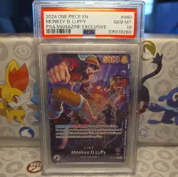 2024 One Piece PSA Magazine Exclusive Monkey D Luffy #060 PSA 10 GEM MINT 🔥 - Image 1
