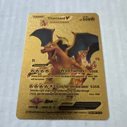 Super Rare charizard V foil gold card 508hp!! - Image 1