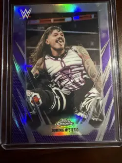 Dominik Mysterio Purple Refractor /75 2026 WWE Topps Chrome - Image 1