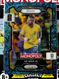 Neymar Jr. 2026 Panini Monopoly FIFA World Cup Prizm #15 Blue Wave Prizm SP - Image 1