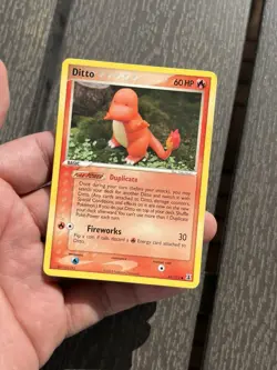 Pokemon Ditto (Charmander) 61/113 EX Delta Species Rare Basic 60HP 2005 Card - Image 1