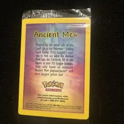 Ancient Mew, Pokemon Trading Card Game, Pokemon The Movie 2000 Promo Card Sealed - Image 3