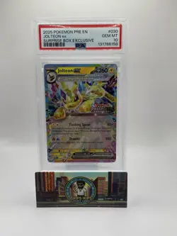 Pokemon Jolteon EX TCG Stamped Promo Card 030/131 Prismatic Evolutions PSA 10 - Image 1