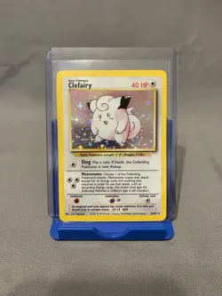 Clefairy 5/102 Base Set Unlimited Holo Rare Vintage English Pokemon Card LP - Image 1