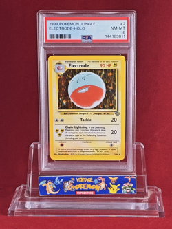 1999 Pokemon Jungle ELECTRODE Holo Card #2 PSA 8 Freshly Graded - Image 1