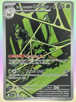 Team Rocket's Spidops 187/182 Sv10: Destined Rivals Card Holo IR TCG NM Pokemon - Image 1
