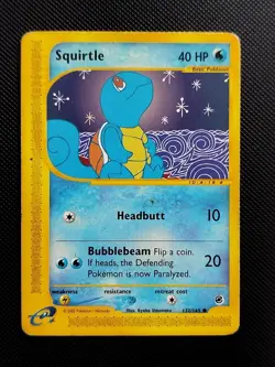 (MP) Squirtle 132/165 2002 Expedition Base Set Regular Pokemon Card - Image 1