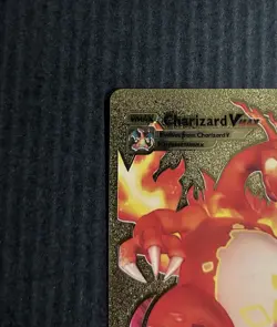 NM Pokemon Charizard VMAX 020/189 Gold Foil Fan Art Card HP 330 Smooth - Image 4