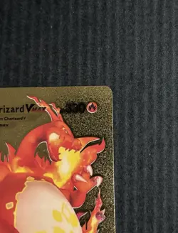 NM Pokemon Charizard VMAX 020/189 Gold Foil Fan Art Card HP 330 Smooth - Image 5
