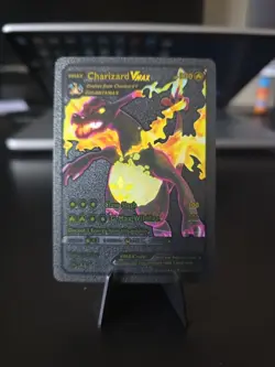 Charizard VMAX Gold/Black Foil Pokemon Card #43 Fan Art HP 330 - Image 2