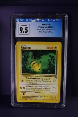 CGC 9.5 GEM MINT "Bumblebee" Pikachu #27 Black Star Promo Pokemon Card - Image 1
