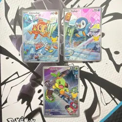 Pokemon TCG Promo Cards Chimchar Piplup Turtwig Holo Lot 3 Nintendo 2022 - Image 1