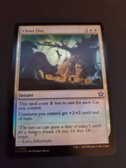 NM Foil Claws Out, MTG, Foundations, Magic the Gathering - Image 1