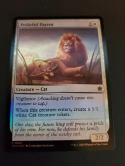 MTG Prideful Parent NM Foil Foundations - Image 1