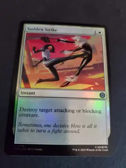 NM Foil Sudden Strike, MTG, Marvel's Spider-Man, Magic the Gathering, 19 - Image 1