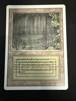 Bayou Revised Edition Dual Land Magic: The Gathering NM condition - Image 1