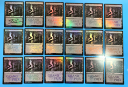 Grand Prix promo Foil Swamp x18 mtg 1 artist Donato Giancola signed all lp - Image 1