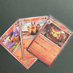 Tepig Pignite Emboar Evolution Lot WHT Pokemon TCG - Image 2