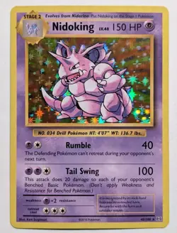 Pokemon Nidoking Holo Rare 45/108 Evolutions Stage 2 150 HP English - Image 1