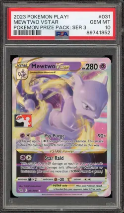Pokemon Mewtwo Pokemon Prize Pk. Series 3 PLAY! Holo Rare #031 PSA 10 Gem Mint - Image 1