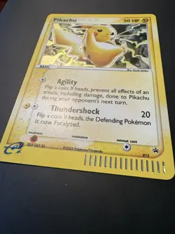 Pikachu 12 Promo Pokemon Nintendo Promos 2003 Vintage Black Star Promo Holo - Image 3