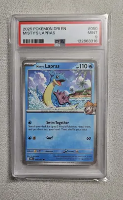 Pokemon TCG PSA 9 Misty's Lapras #50/182 - Image 1