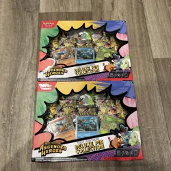 2x Ascended Heros Deluxe Pin Collection Boxes Lot of 2 Pokemon TCG New/Sealed ✅ - Image 2