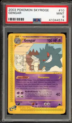 Pokemon Gengar Skyridge NON Holo Rare #10 PSA 9 Mint - Image 1