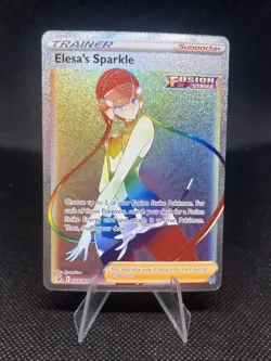 Elesa's Sparkle 275/264 Swsh08: Fusion Strike Holo rainbow pokemon card mint - Image 1