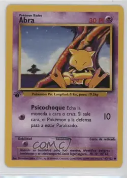 Abra Spanish 1st Ed. Pokemon Base Set #43 1999 - Image 1