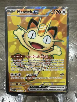 2026 Pokemon Meowth ex 107/088 Me03: Perfect Order Holo- Near Mint - Image 1