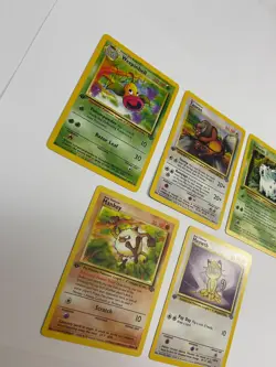 1st Edition Pokemon Jungle Lot Weepinbell Tauros Mankey Nidoran Meowth - Image 4